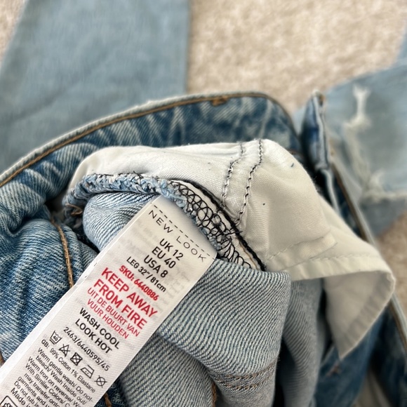 NWT New Look Tori Medium Washed Distressed Mom Jeans - Picture 5 of 8